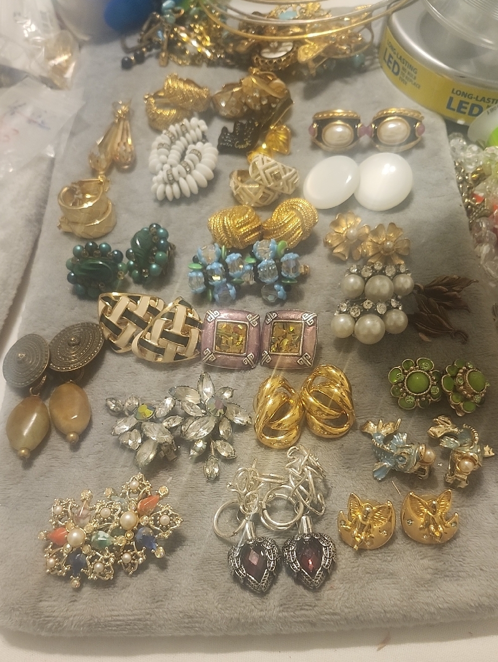 Assorted Women's Gold and Multicolor Fashion Earrings Collection -